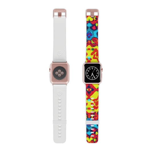 Albertine Cartier - Trippy Hippy Boho Psychedelic Apple Wrist Watch Band