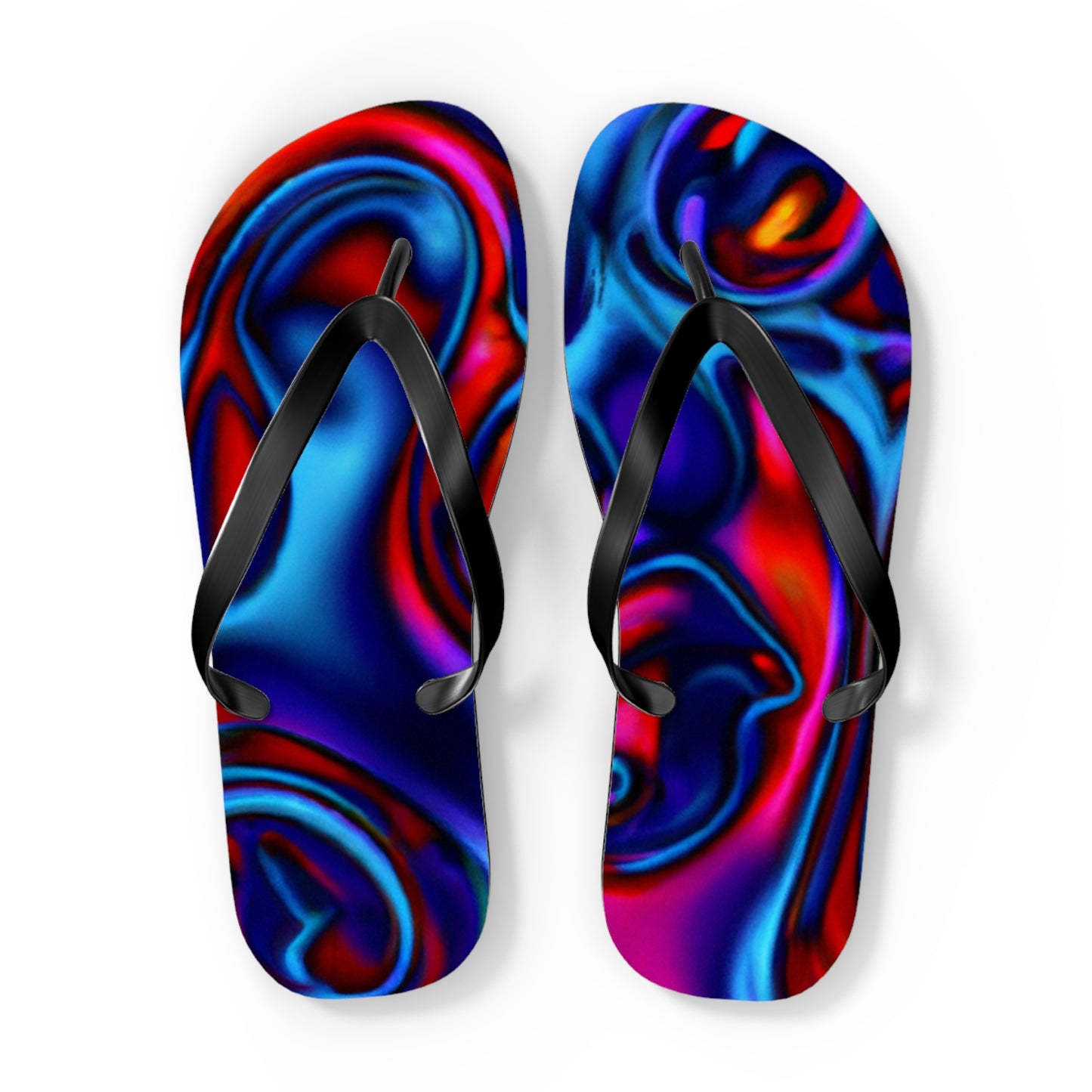 Sarah's Shoe Store - Psychedelic Trippy Flip Flop Beach Sandals