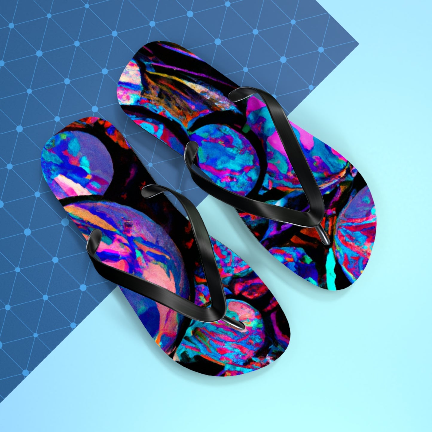 Caroline Craddock - Psychedelic Trippy Flip Flop Beach Sandals