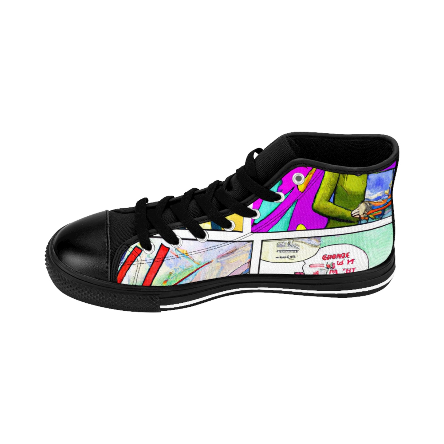 .

Grundas Humley, Shoemaker Extraordinaire - Comic Book Hi Tops