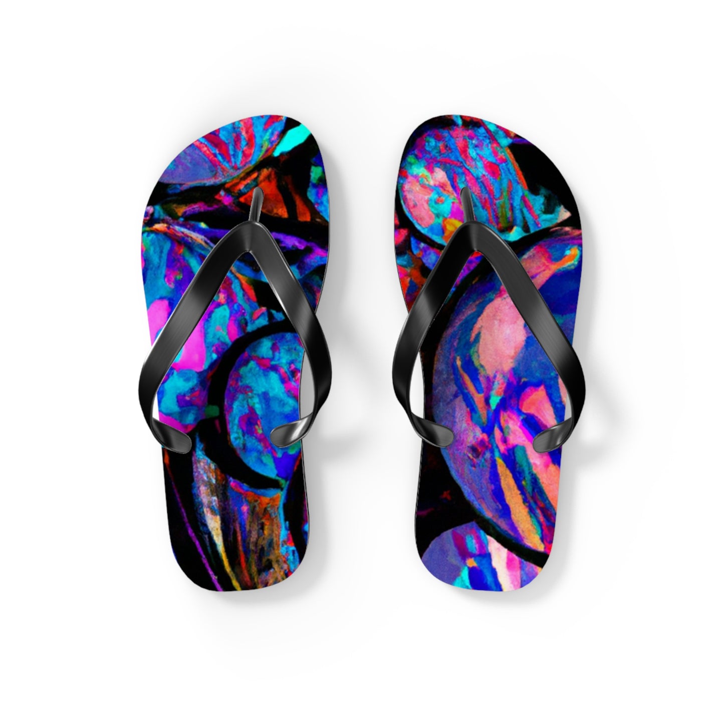 Caroline Craddock - Psychedelic Trippy Flip Flop Beach Sandals