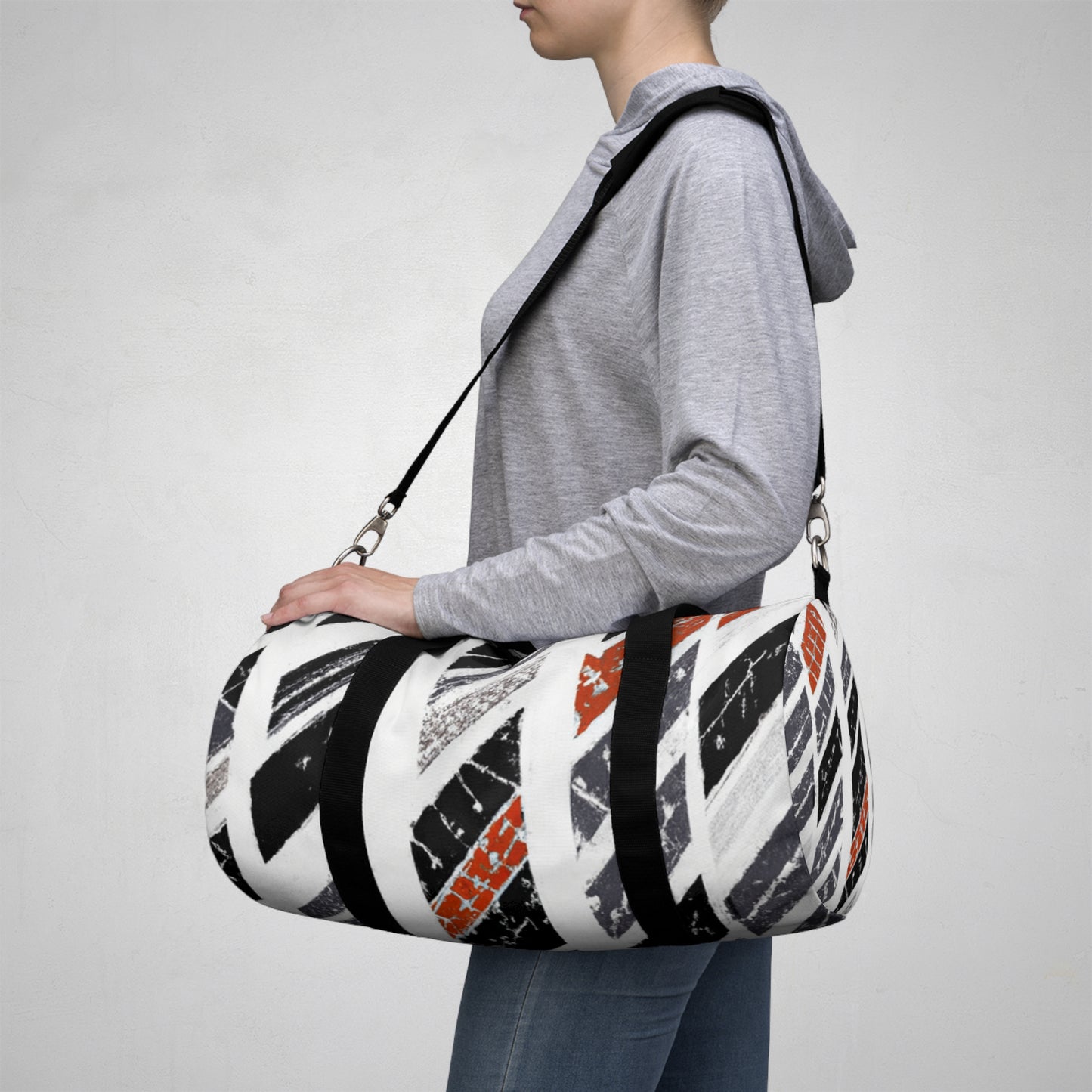 Clara Bertrand-Fourier - Geometric Pattern Duffel Travel Gym Luggage Bag