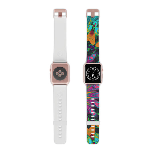 Augustus Aureus - Trippy Hippy Boho Psychedelic Apple Wrist Watch Band