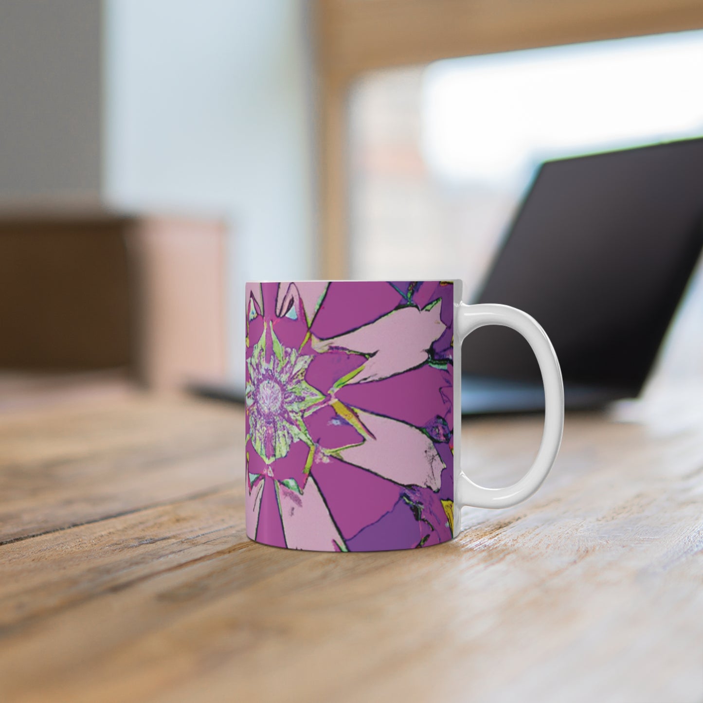 Carlton's Coffee - Psychedelic Coffee Cup Mug 11 Ounce