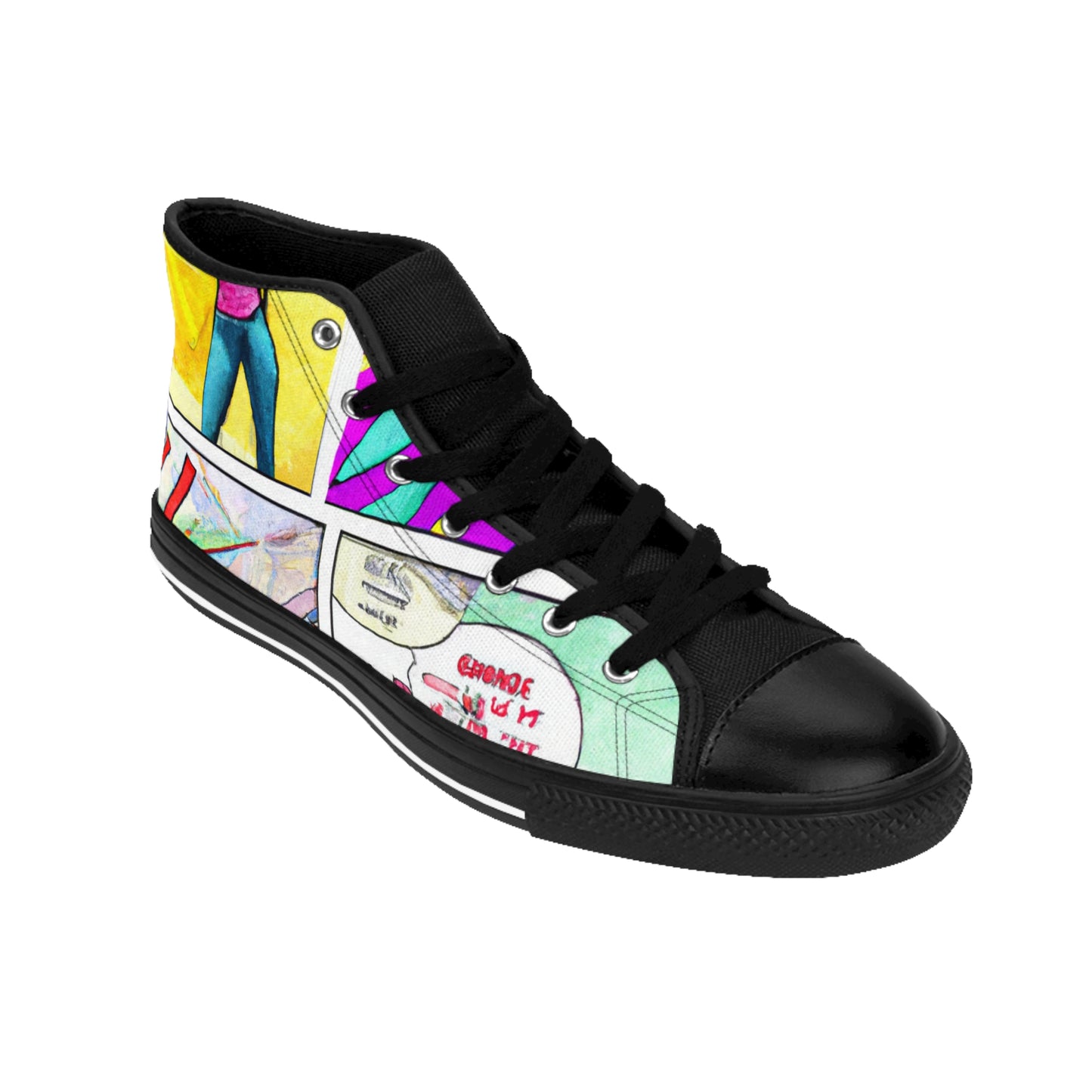 .

Grundas Humley, Shoemaker Extraordinaire - Comic Book Hi Tops