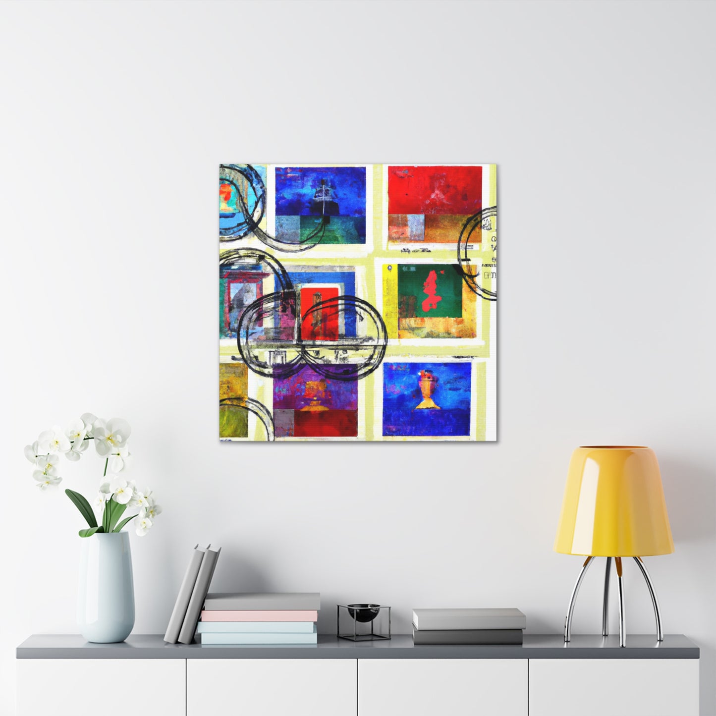 "Global Wonders of Nature" - Postage Stamp Collector Canvas Wall Art