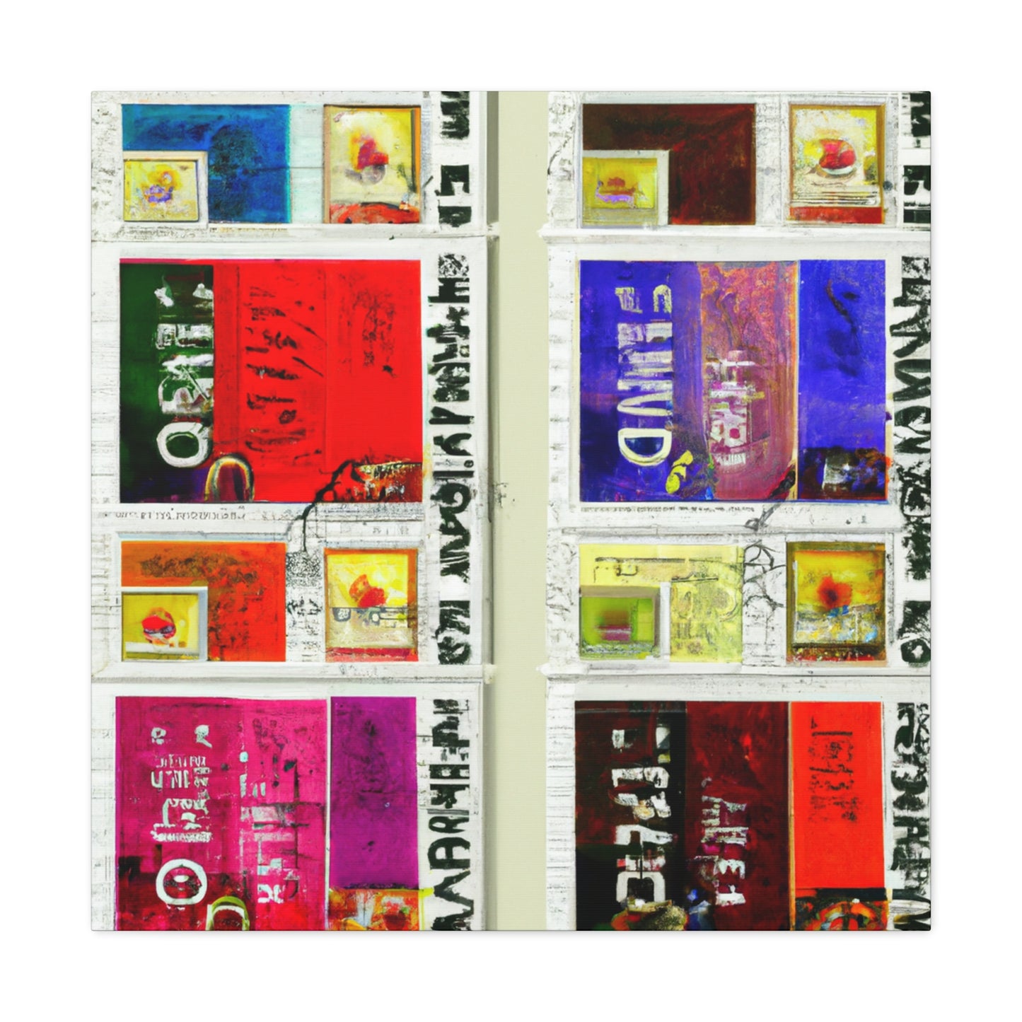 Global postage series "Traveling Through Time" - Postage Stamp Collector Canvas Wall Art