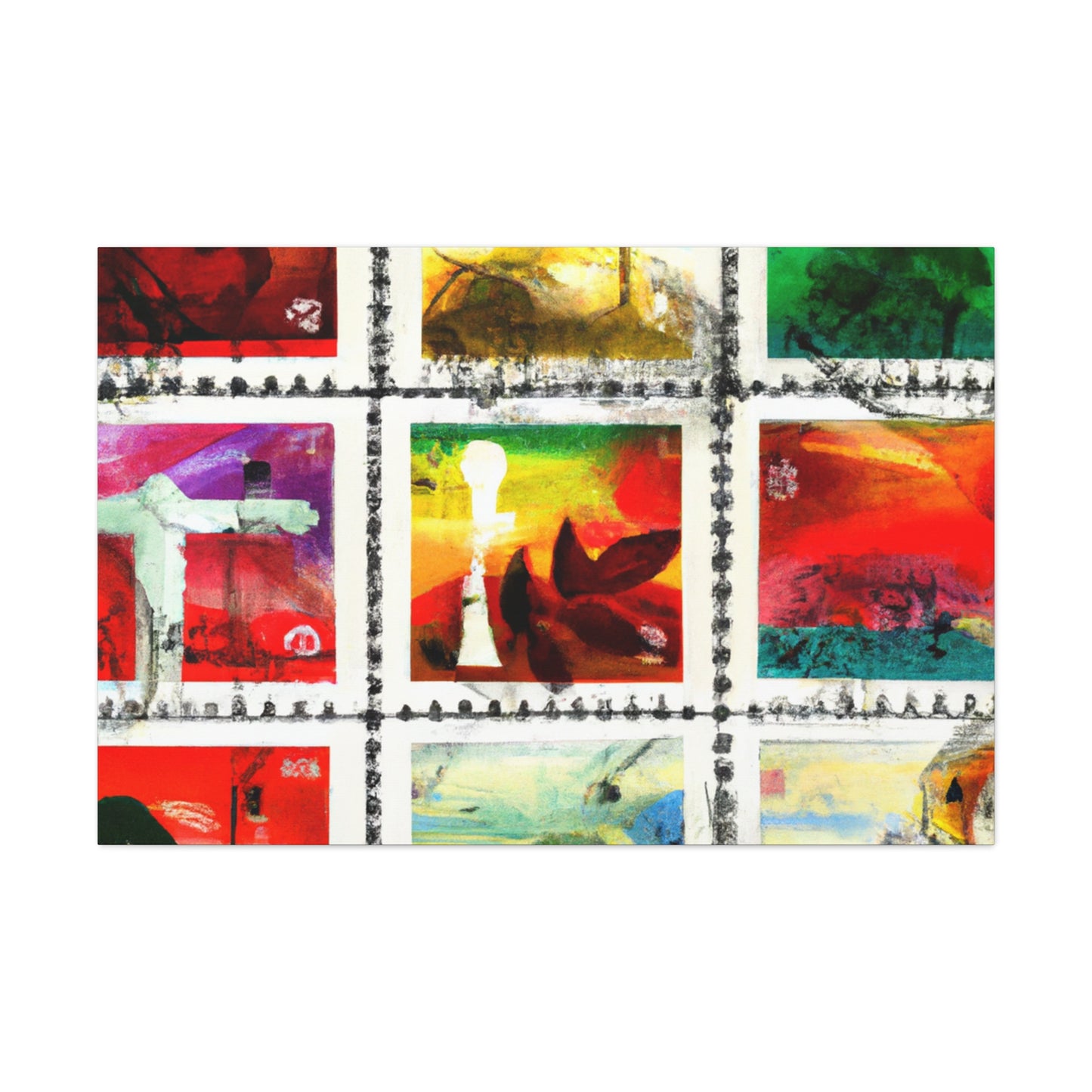 Global Forever Stamps. - Postage Stamp Collector Canvas Wall Art