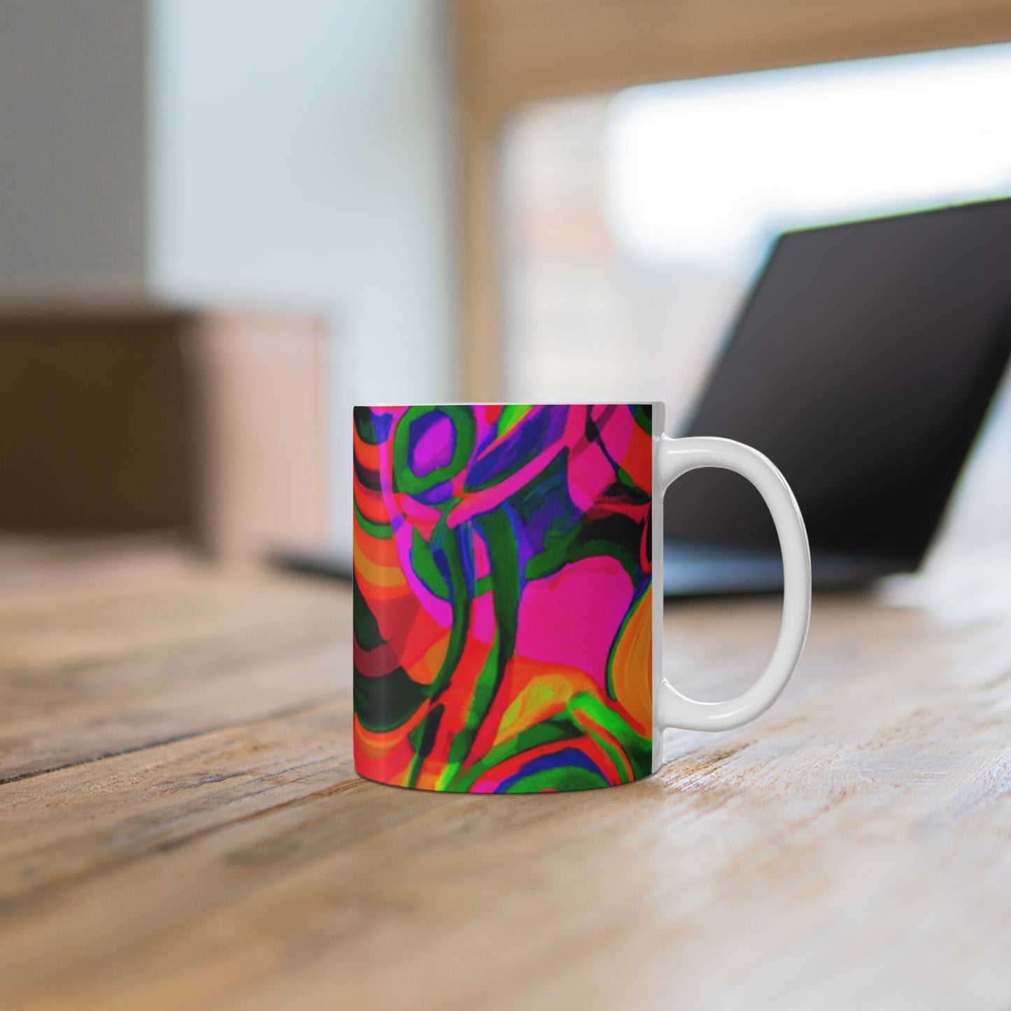 Joey's Java Roasters - Psychedelic Coffee Cup Mug 11 Ounce