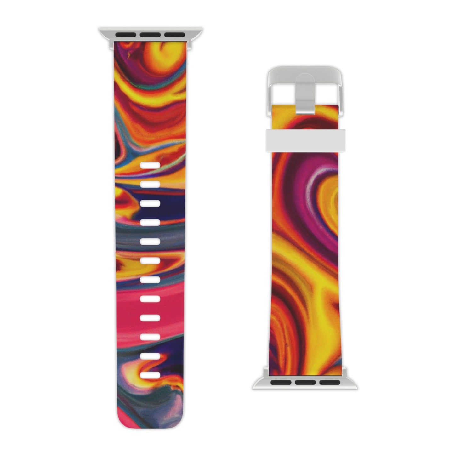 William Warrington - Trippy Hippy Boho Psychedelic Apple Wrist Watch Band