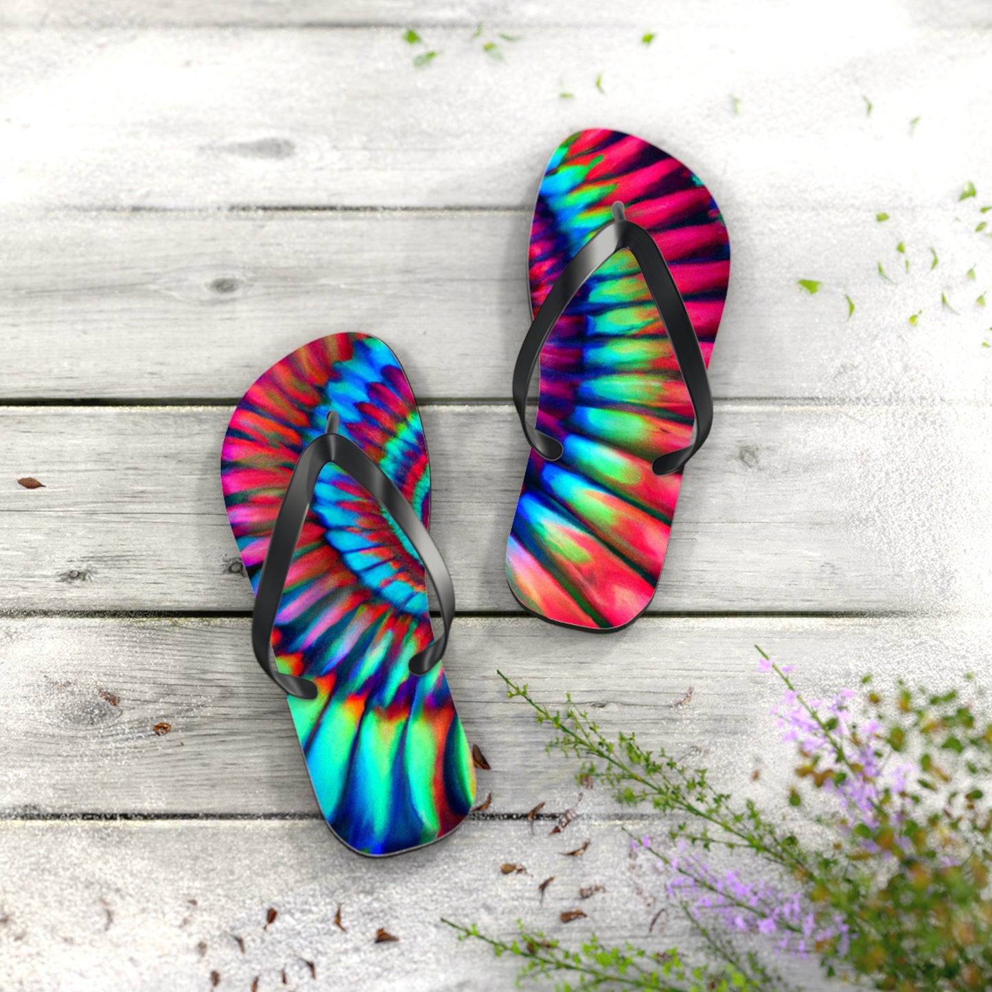 Hodgins Shoemakers - Psychedelic Trippy Flip Flop Beach Sandals