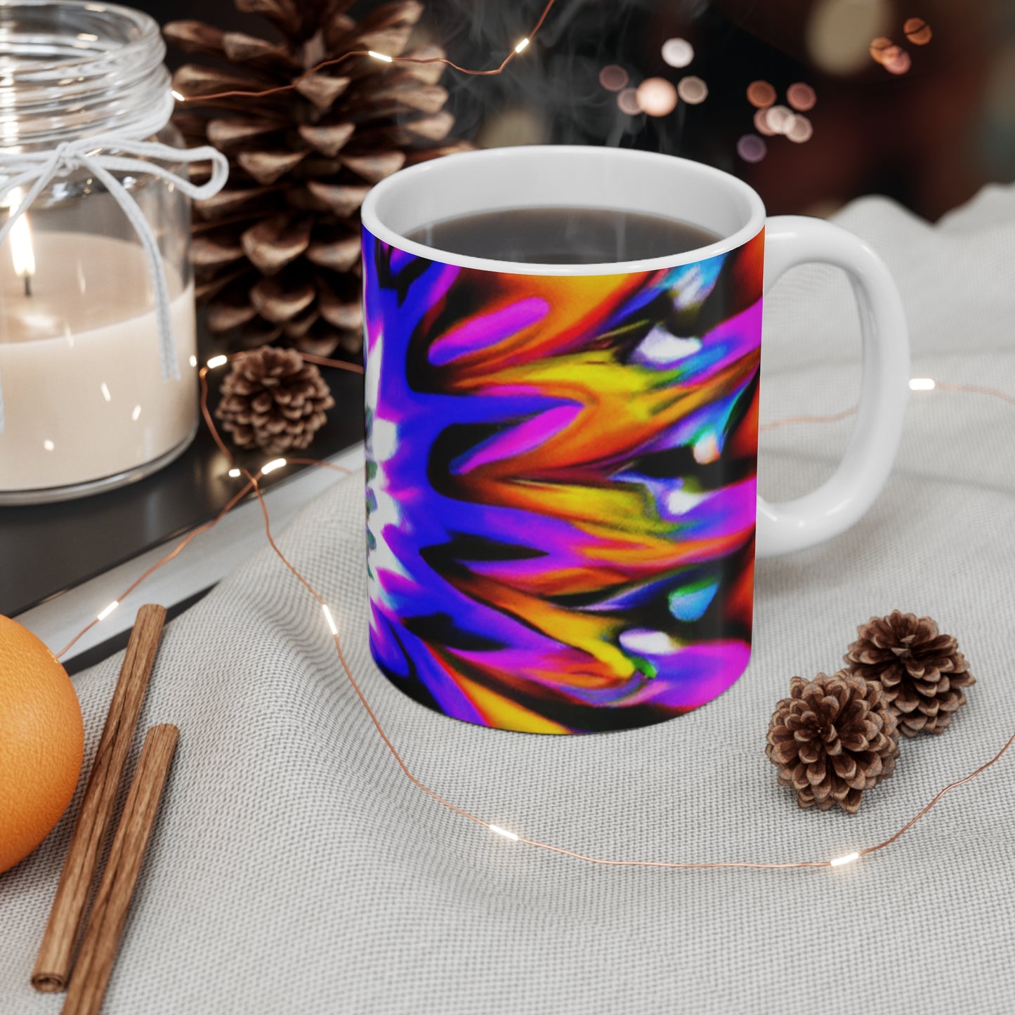 Perry's Roast-O-Matic - Psychedelic Coffee Cup Mug 11 Ounce