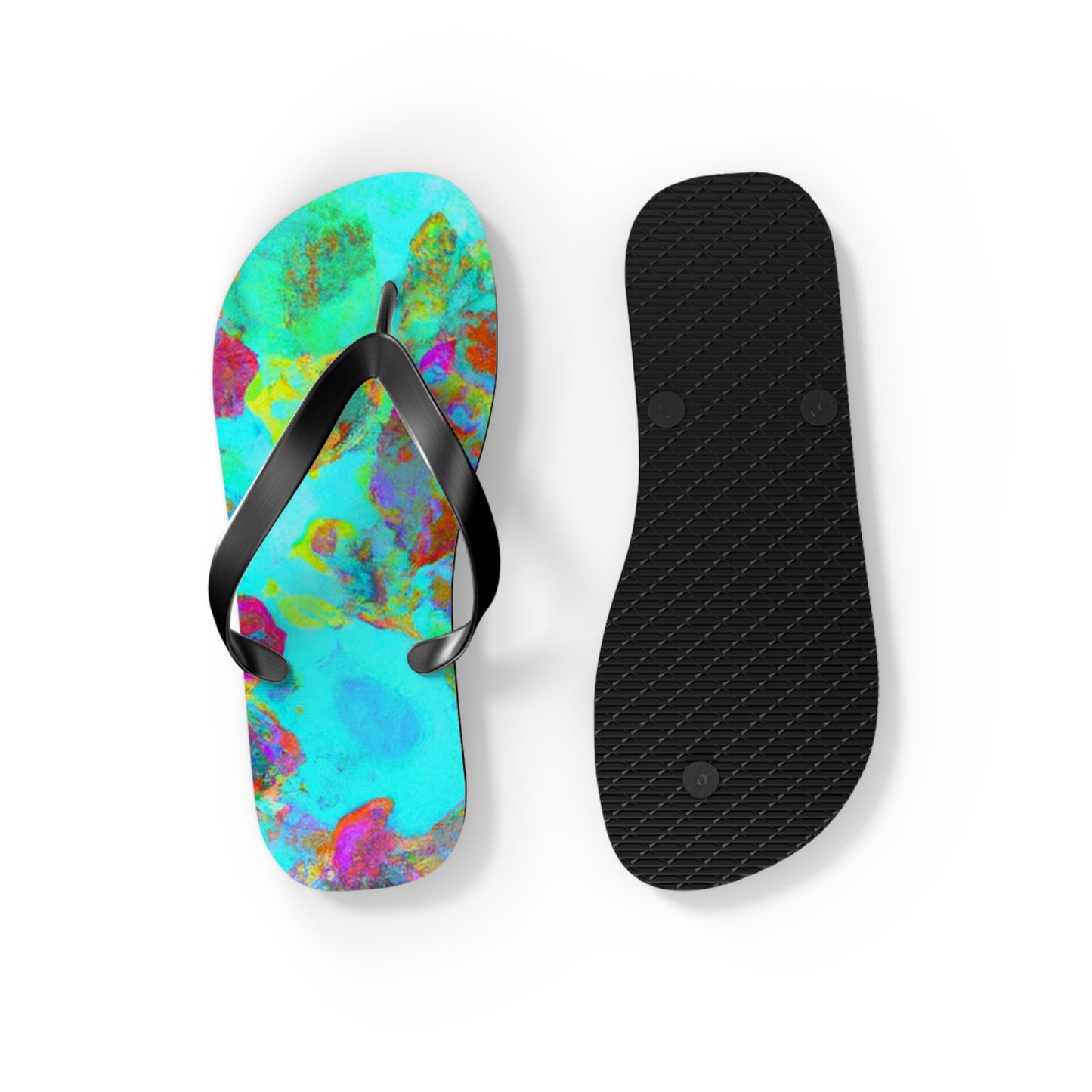 Hiram Clifton, Cobbler. - Psychedelic Trippy Flip Flop Beach Sandals