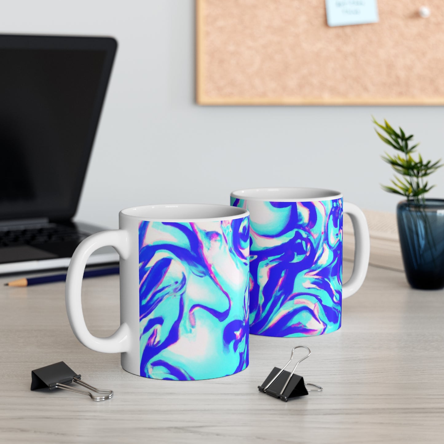 Maxwell's Brewed Beans - Psychedelic Coffee Cup Mug 11 Ounce