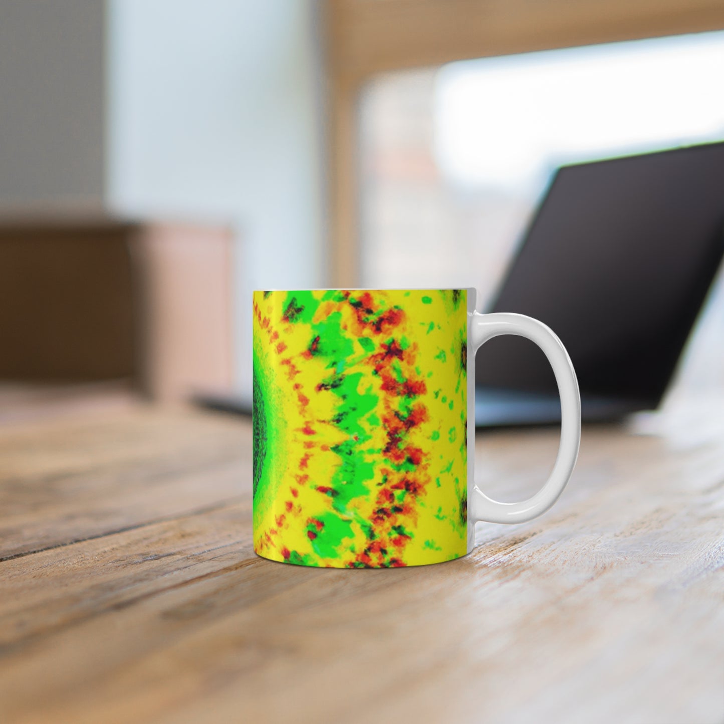 Perky Pete's Premium Java - Psychedelic Coffee Cup Mug 11 Ounce