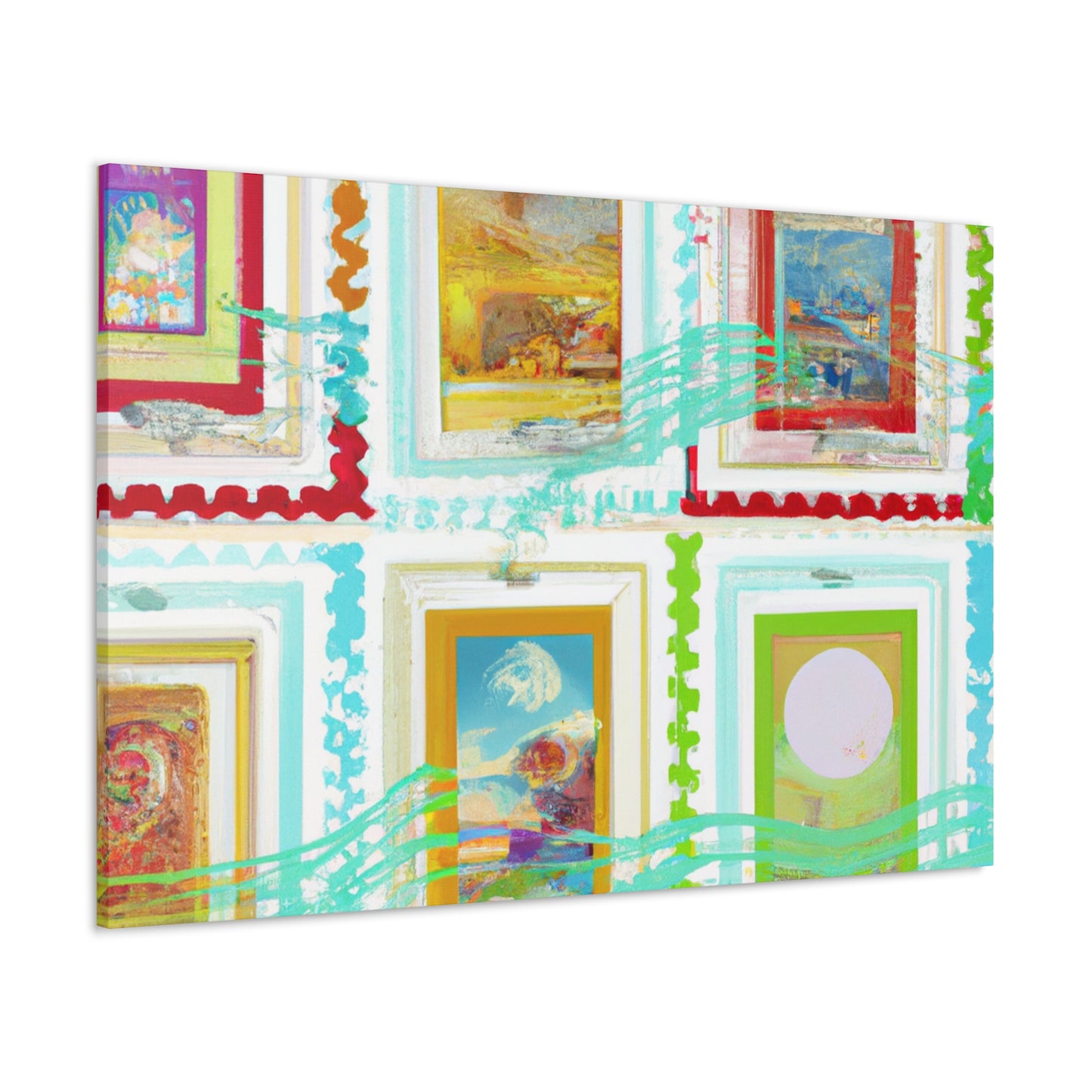 Global Forever Stamps - Postage Stamp Collector Canvas Wall Art