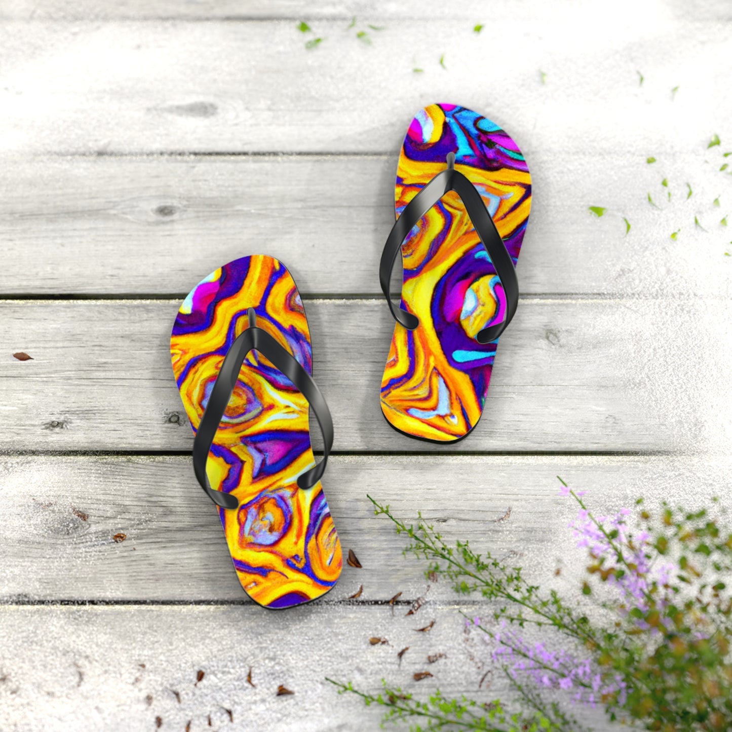 Hazel Stiles, Shoe Maker - Psychedelic Trippy Flip Flop Beach Sandals