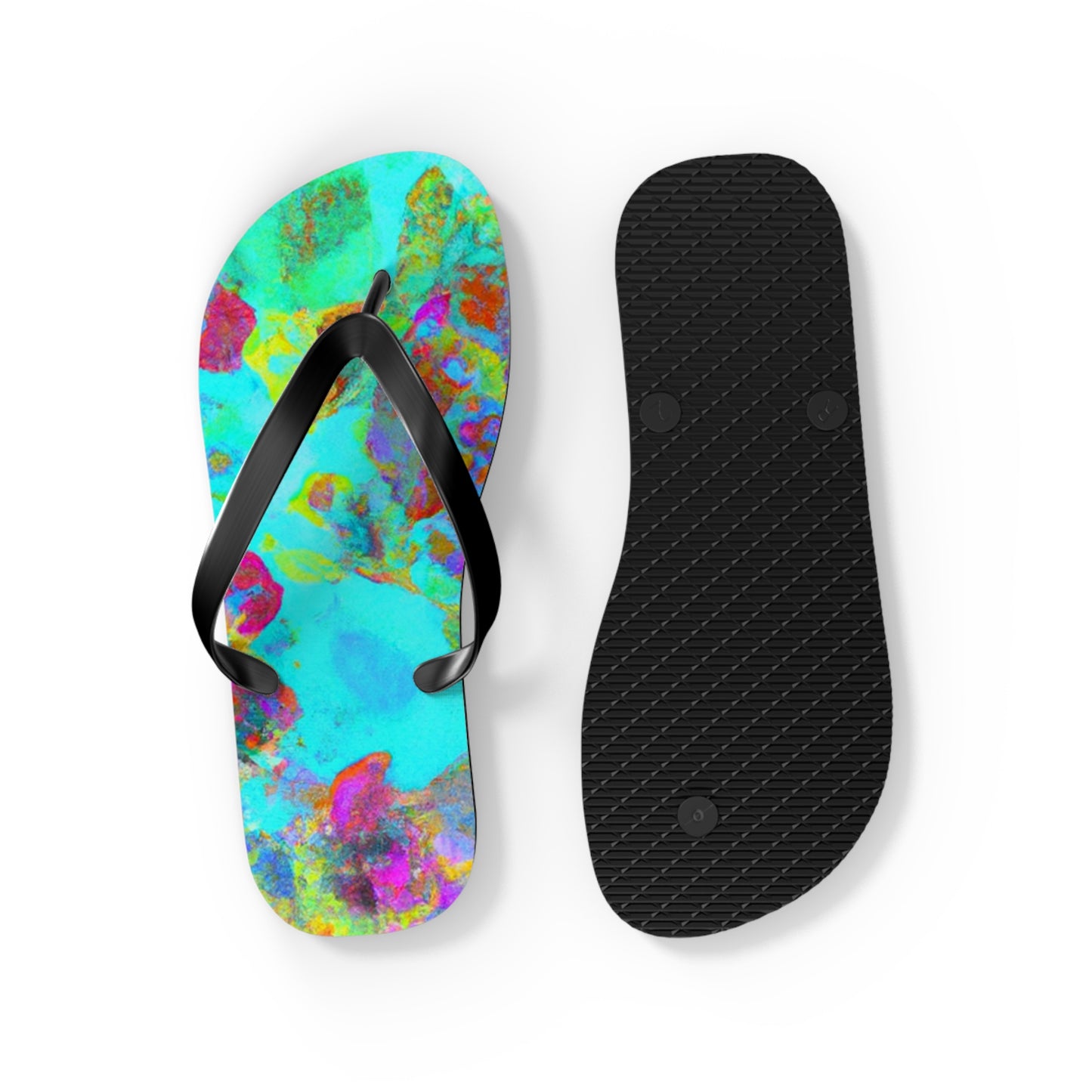 Hiram Clifton, Cobbler. - Psychedelic Trippy Flip Flop Beach Sandals