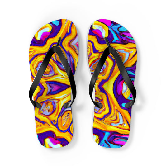 Hazel Stiles, Shoe Maker - Psychedelic Trippy Flip Flop Beach Sandals