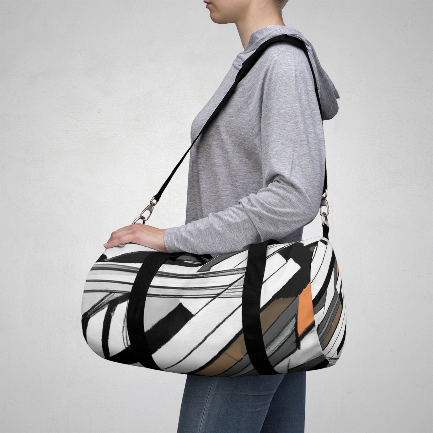 Abigail Finkelstein - Geometric Pattern Duffel Travel Gym Luggage Bag