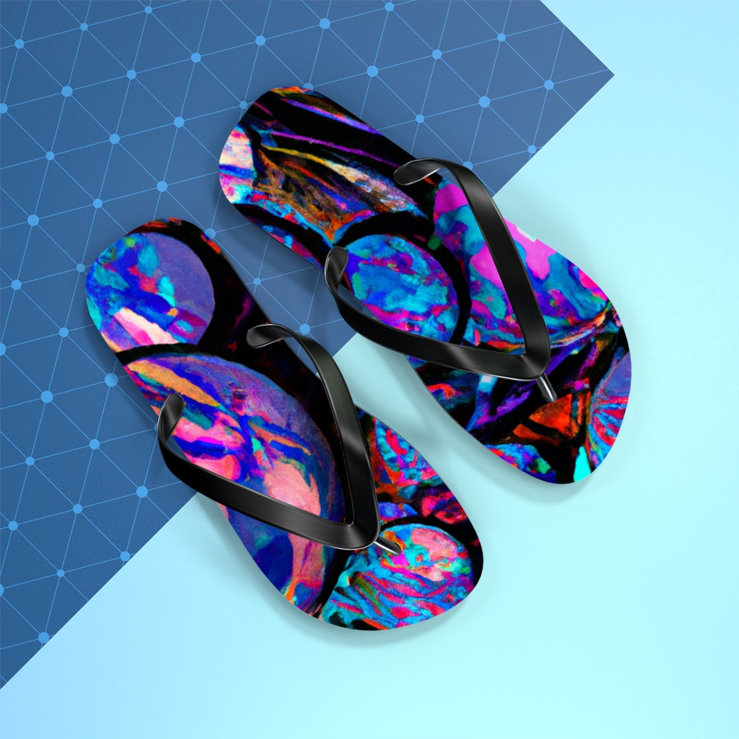 Caroline Craddock - Psychedelic Trippy Flip Flop Beach Sandals