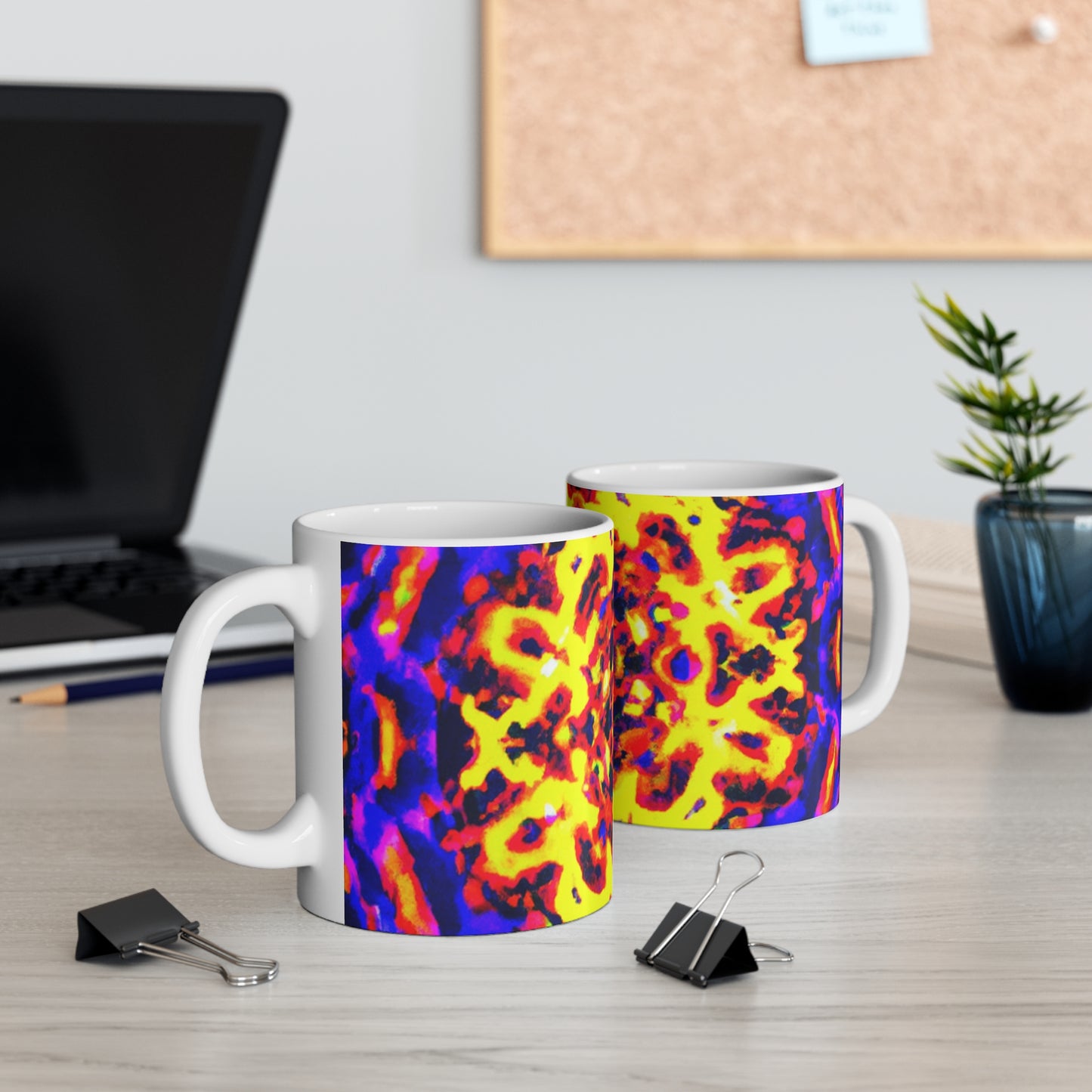 Coffeeline by Cuppycakes - Psychedelic Coffee Cup Mug 11 Ounce