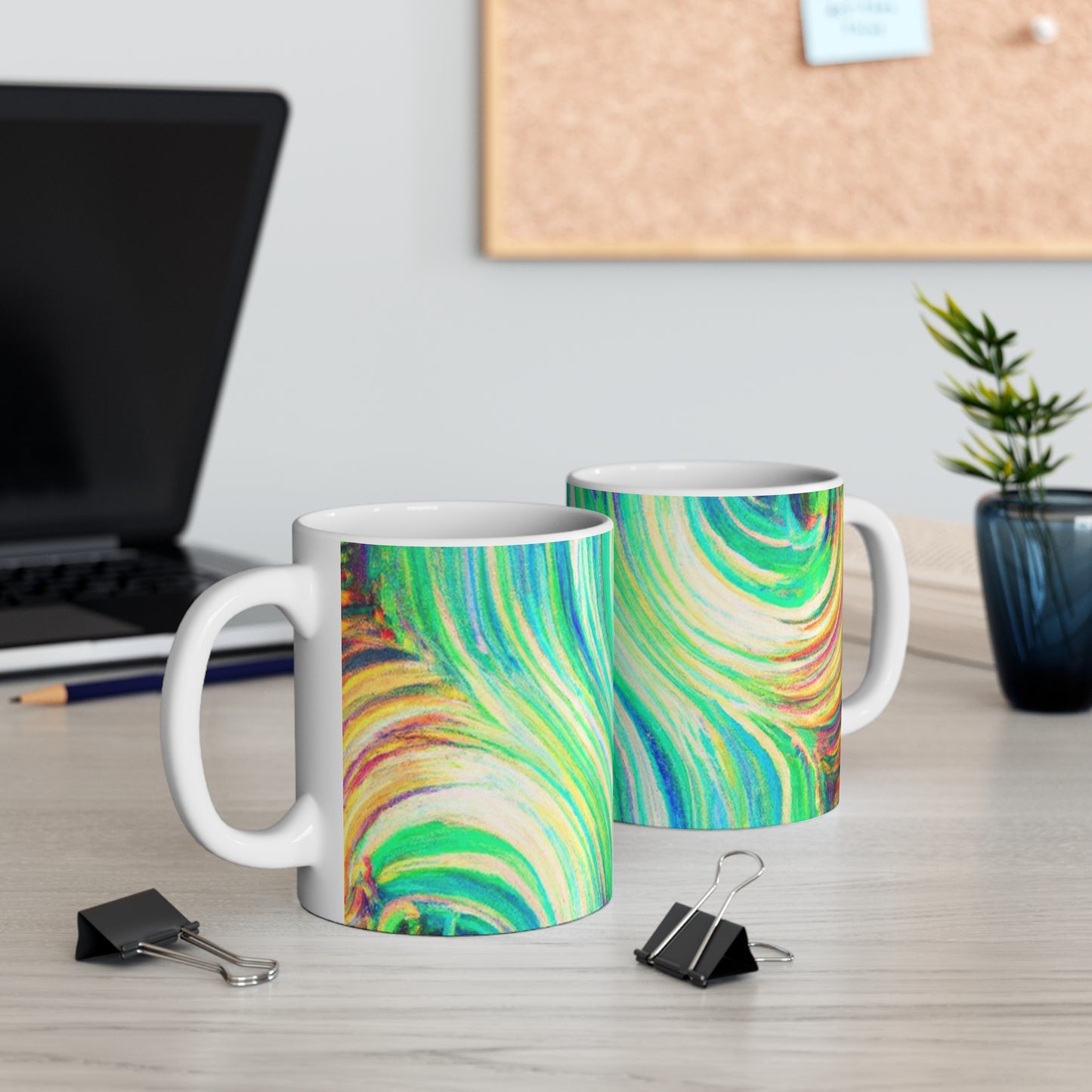 Celia's Classic Coffee Roasters - Psychedelic Coffee Cup Mug 11 Ounce