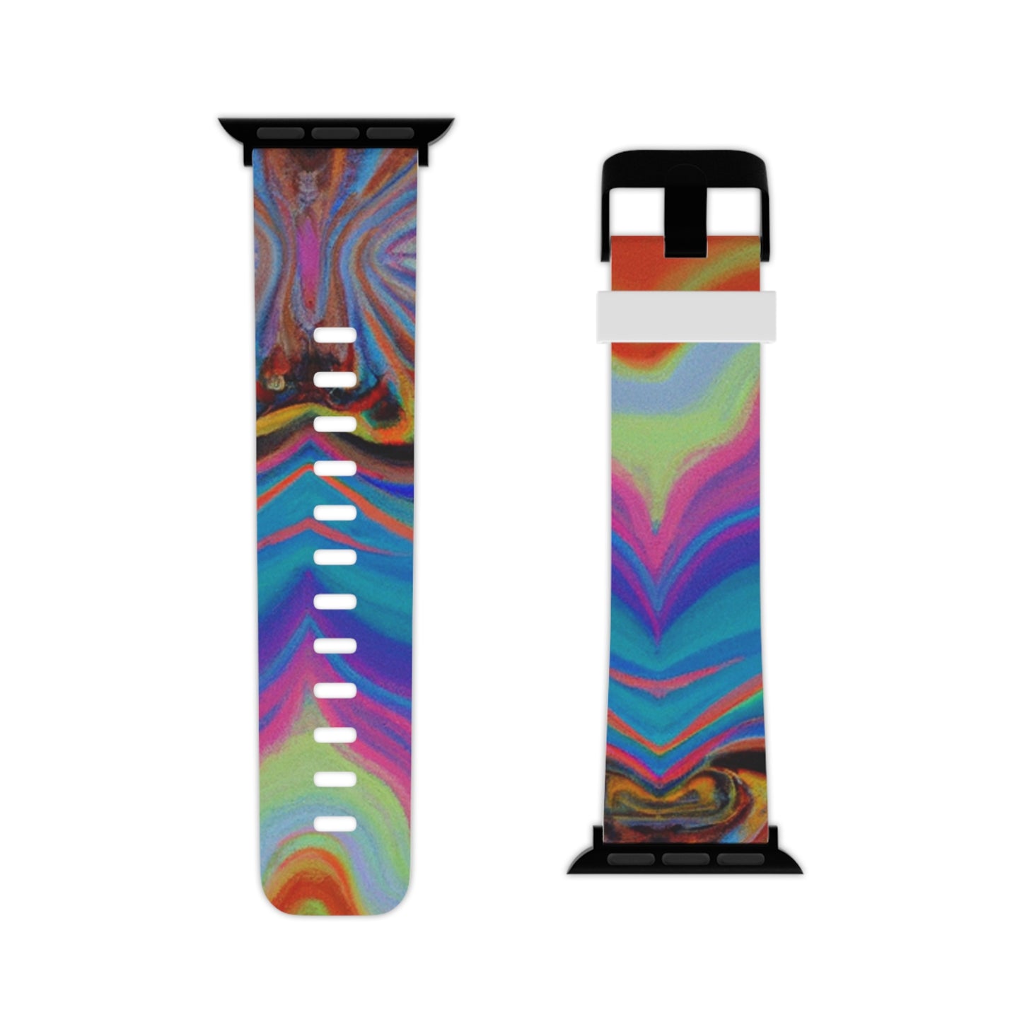 Juliette de Fleurier - Trippy Hippy Boho Psychedelic Apple Wrist Watch Band