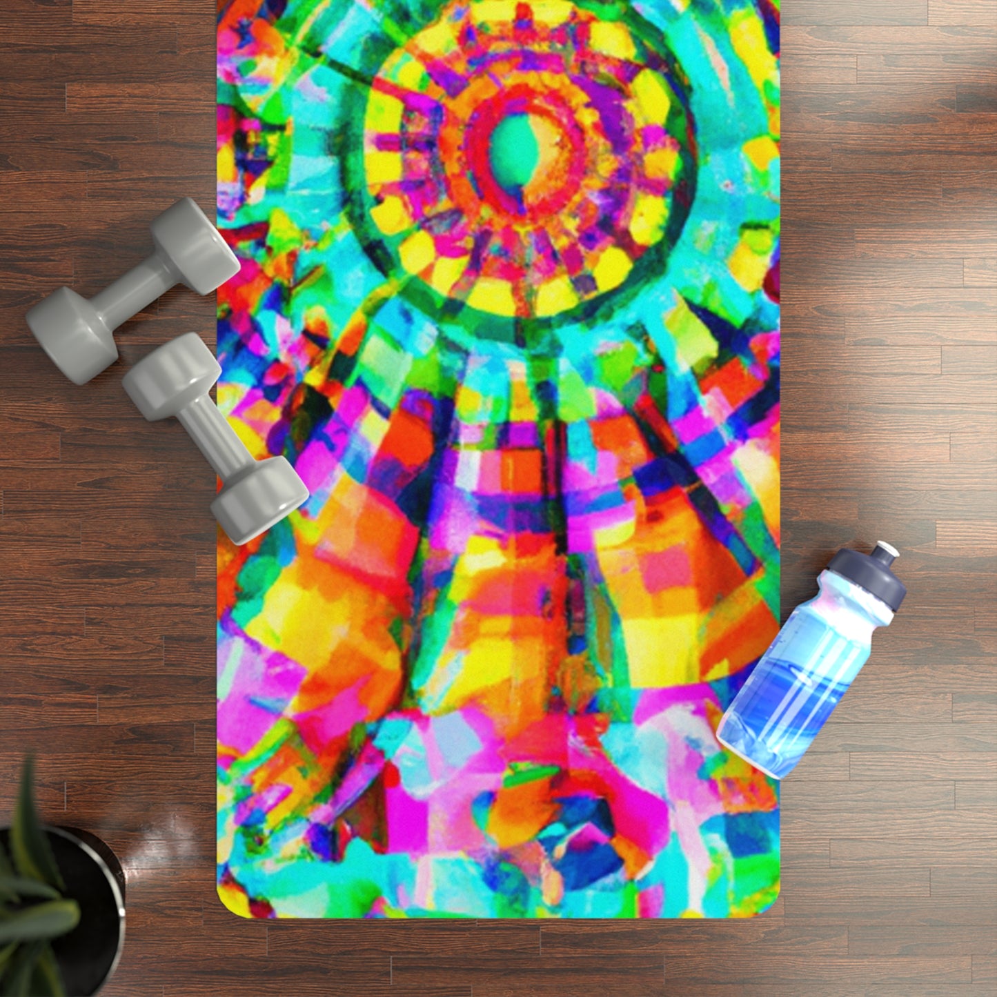 Dr. Shanti Ananda - Psychedelic Yoga Exercise Workout Mat - 24″ x 68"