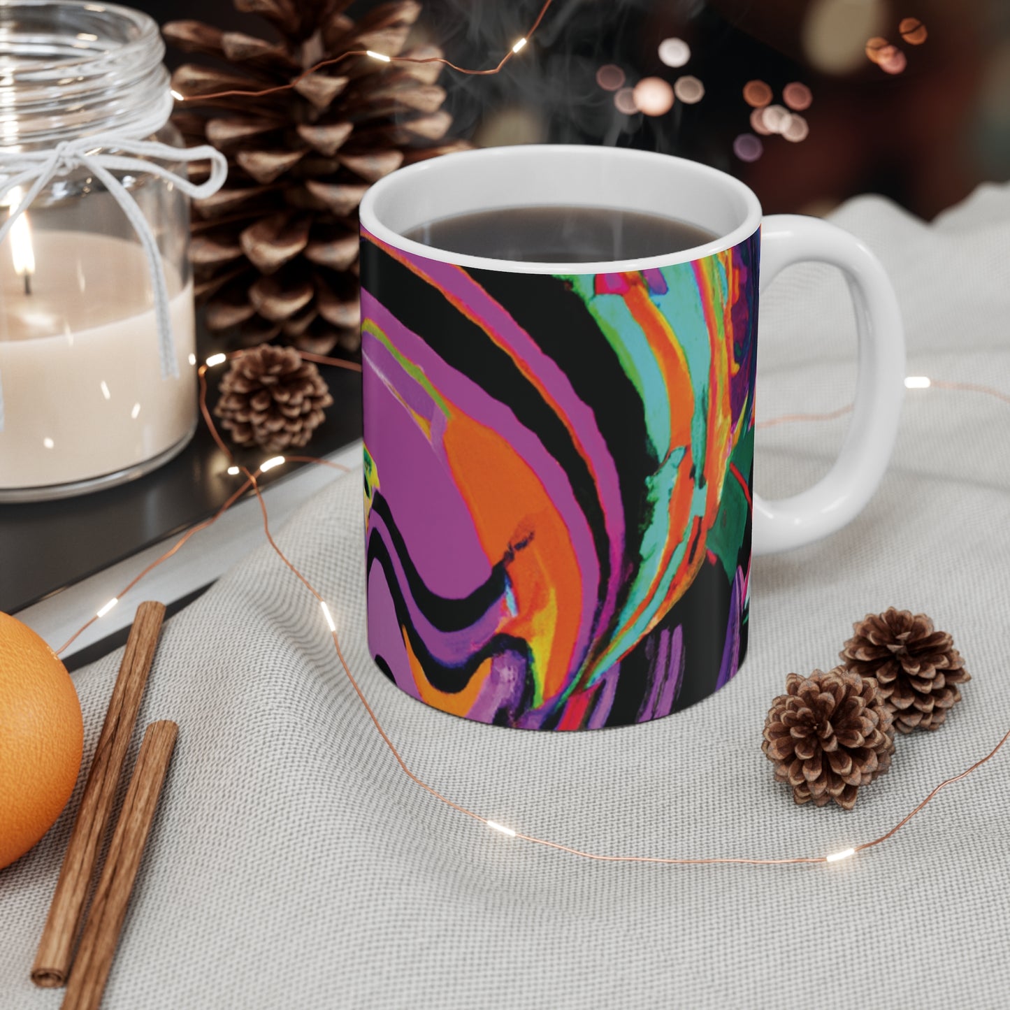 Joe's Java - Psychedelic Coffee Cup Mug 11 Ounce