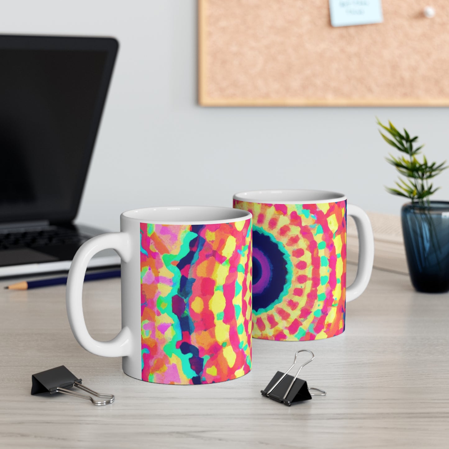 Brewmeister Freddie's Coffee - Psychedelic Coffee Cup Mug 11 Ounce