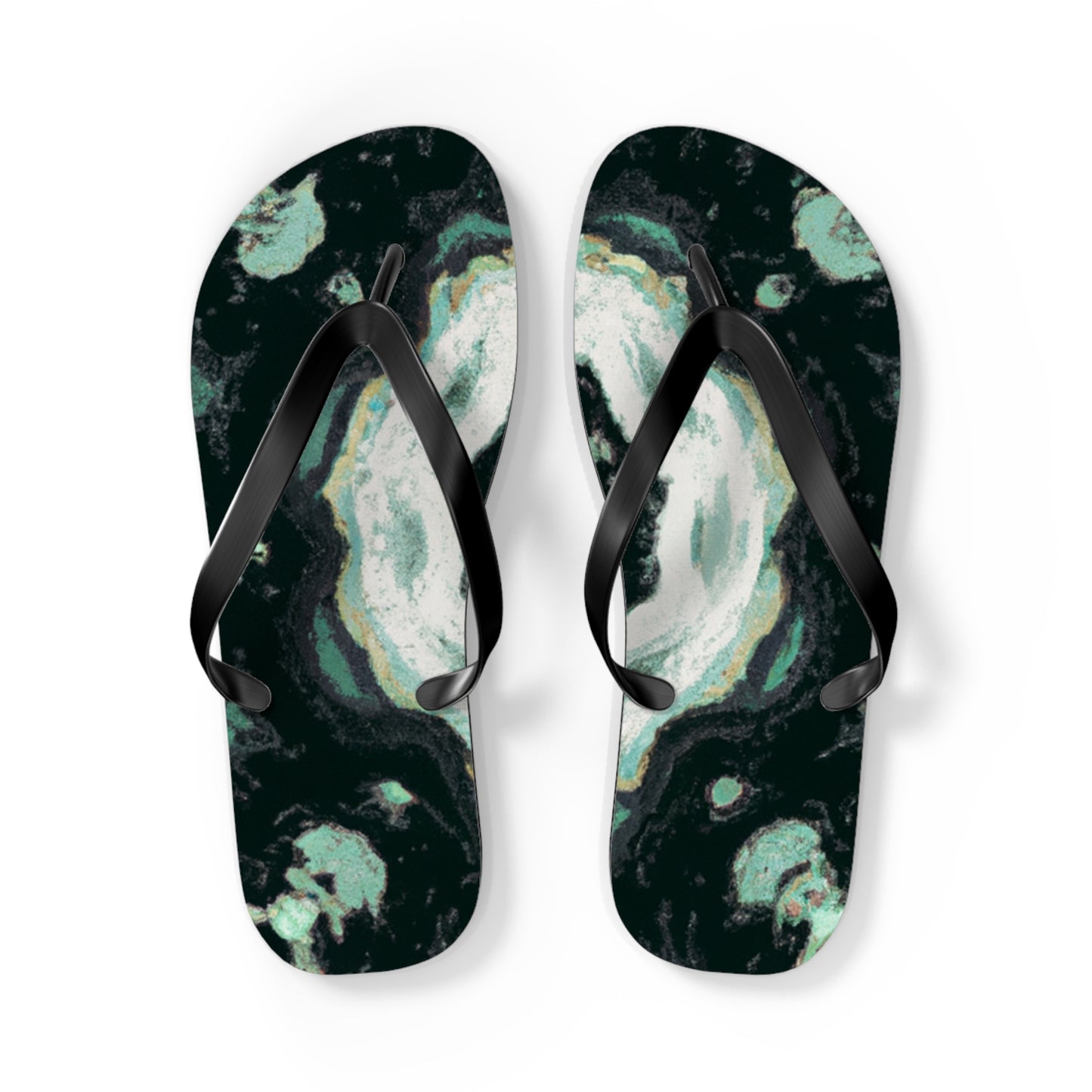 Abraham Leathercraft - Psychedelic Trippy Flip Flop Beach Sandals