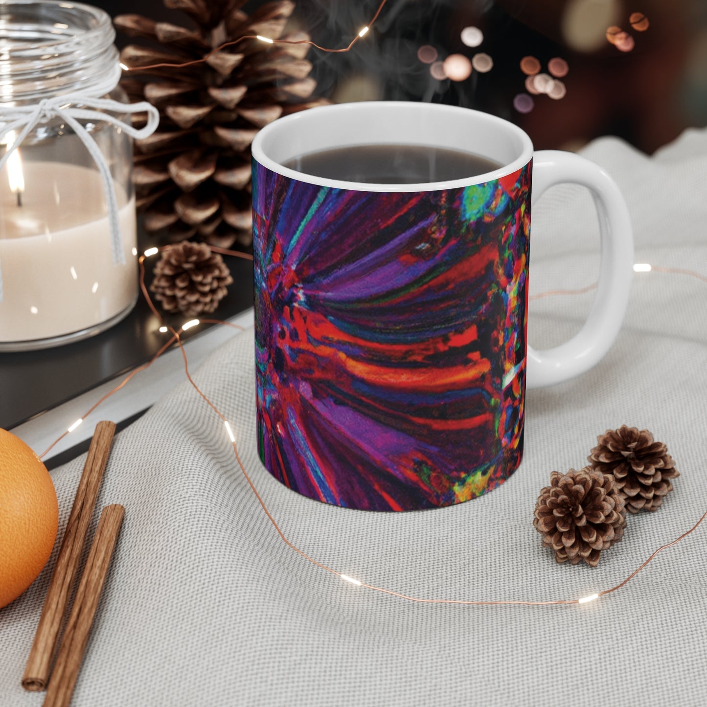 Alberta's Delicious Blend Coffee Company - Psychedelic Coffee Cup Mug 11 Ounce