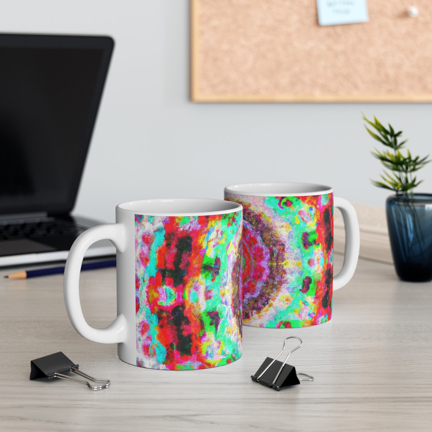 Folgers Maxwell Coffee - Psychedelic Coffee Cup Mug 11 Ounce