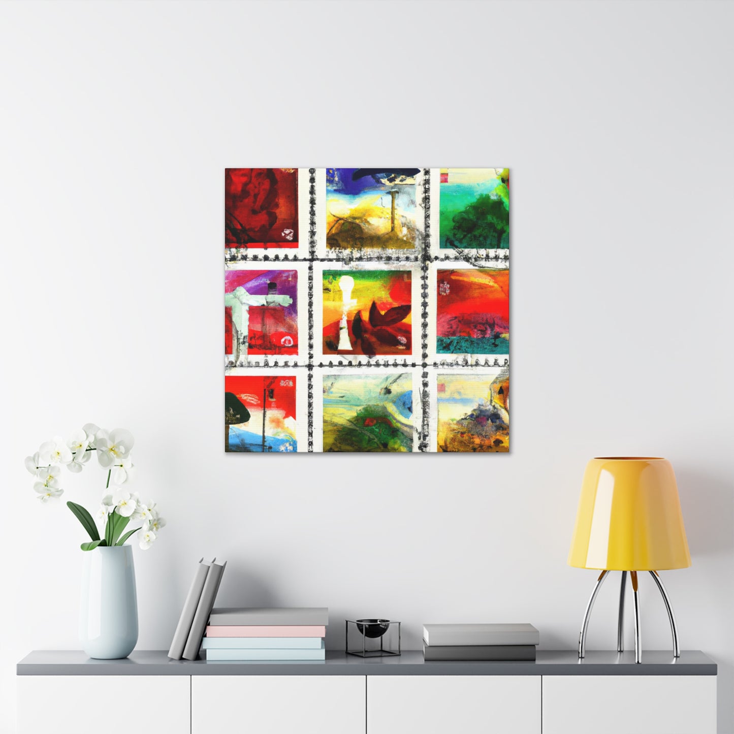 Global Forever Stamps. - Postage Stamp Collector Canvas Wall Art