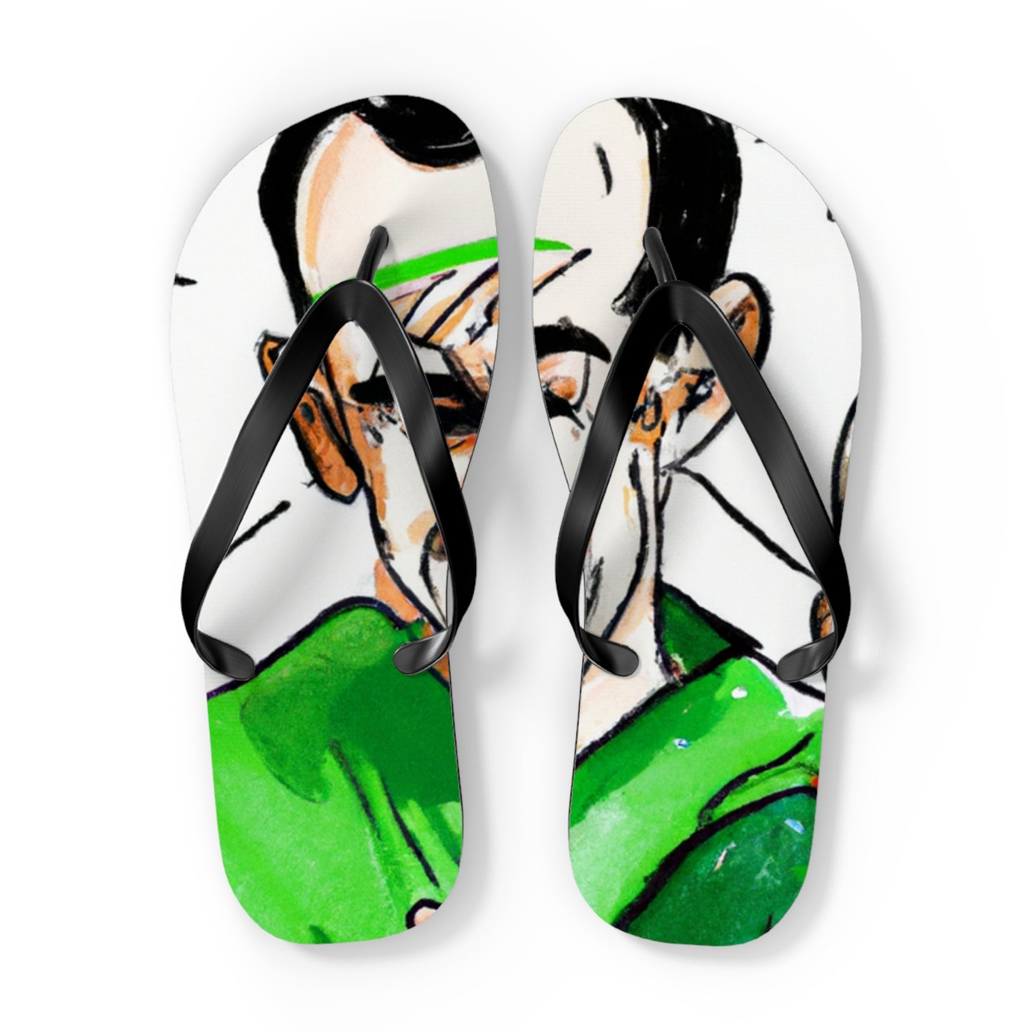 Lightning Bolt Scarlet - Comics Collector Flip Flop Beach Sandals