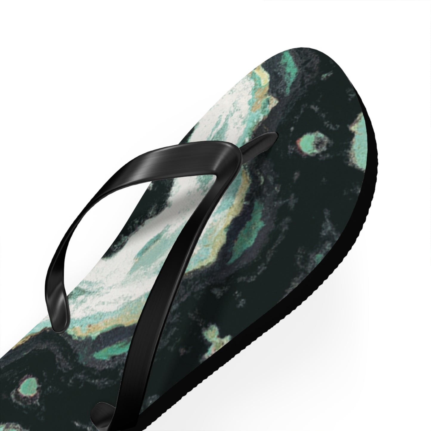 Abraham Leathercraft - Psychedelic Trippy Flip Flop Beach Sandals