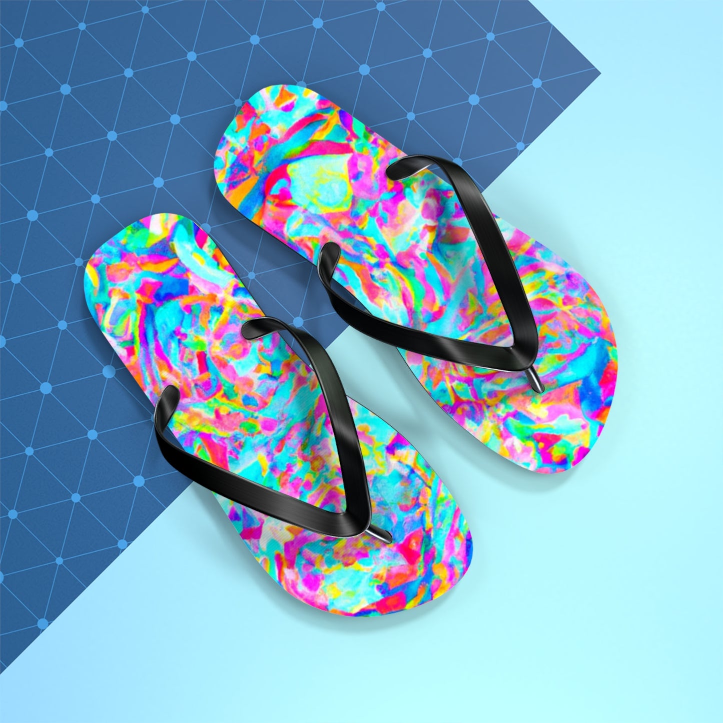 Adele's Shoemaker - Psychedelic Trippy Flip Flop Beach Sandals