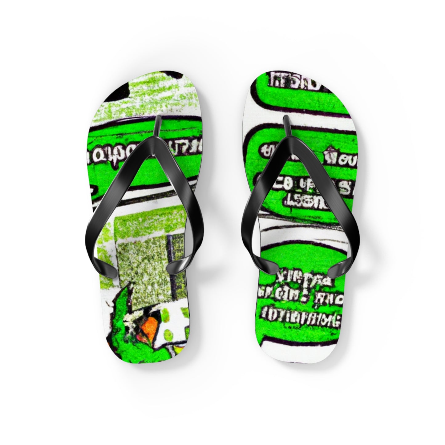 Super-John the Inescapable - Comics Collector Flip Flop Beach Sandals