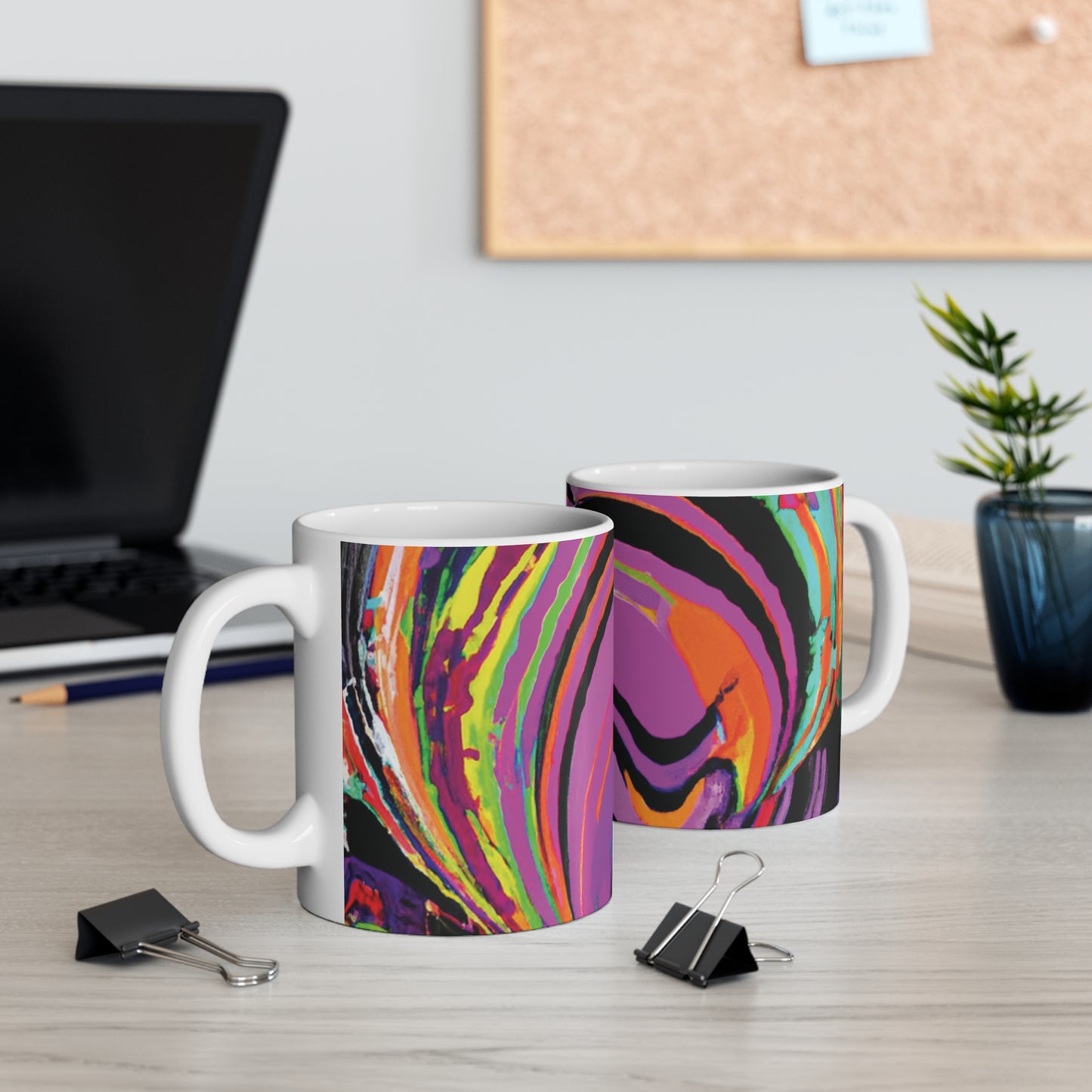 Joe's Java - Psychedelic Coffee Cup Mug 11 Ounce