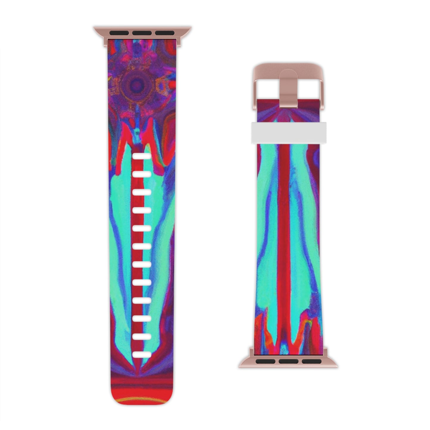 Hector Mueller - Trippy Hippy Boho Psychedelic Apple Wrist Watch Band