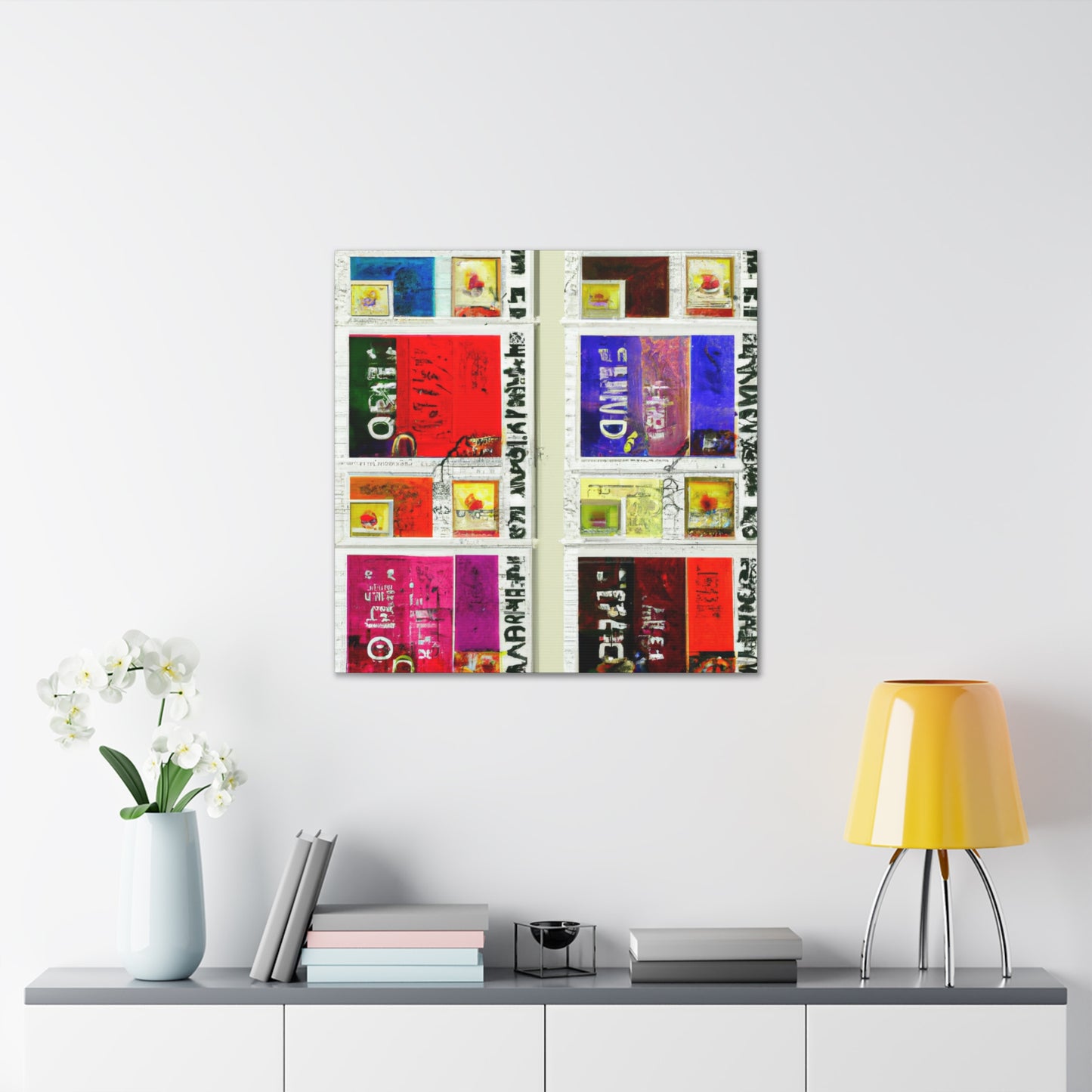 Global postage series "Traveling Through Time" - Postage Stamp Collector Canvas Wall Art