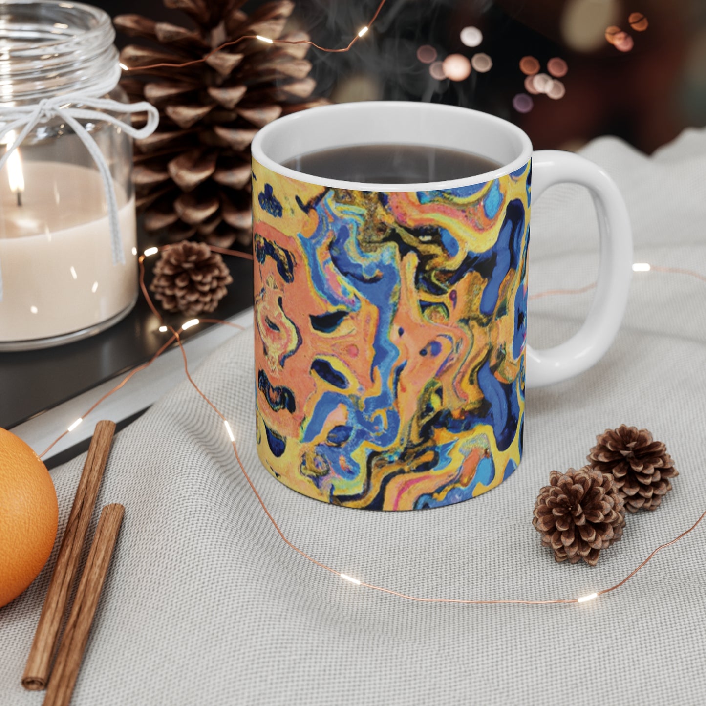 Joe's Java - Psychedelic Coffee Cup Mug 11 Ounce