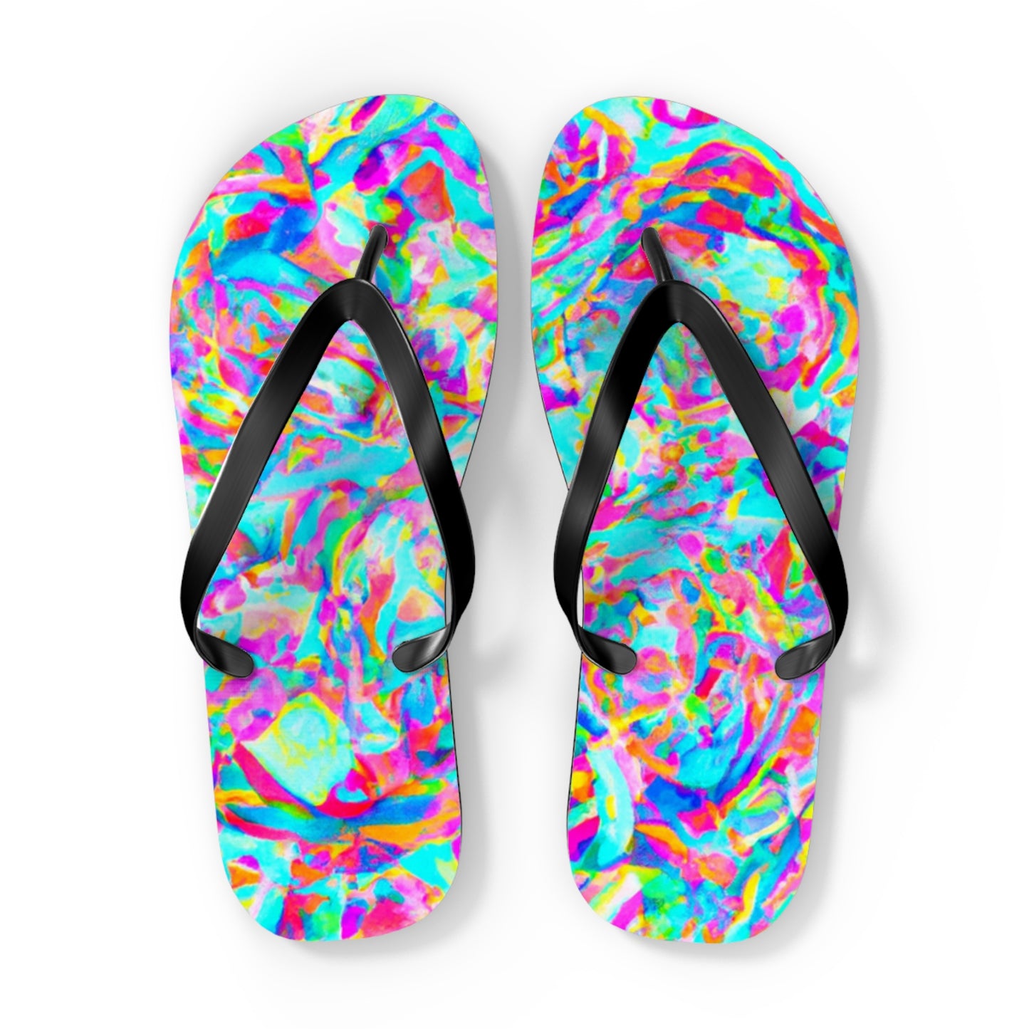 Adele's Shoemaker - Psychedelic Trippy Flip Flop Beach Sandals