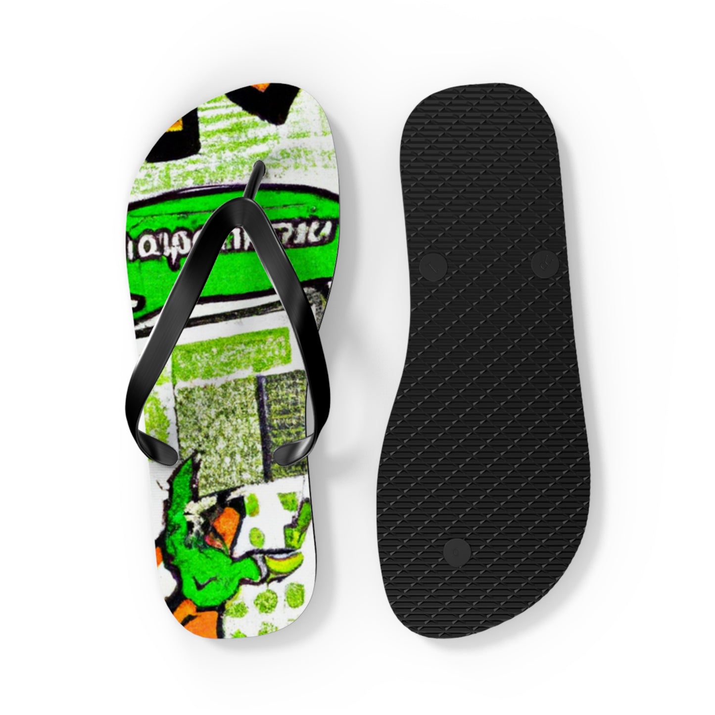 Super-John the Inescapable - Comics Collector Flip Flop Beach Sandals