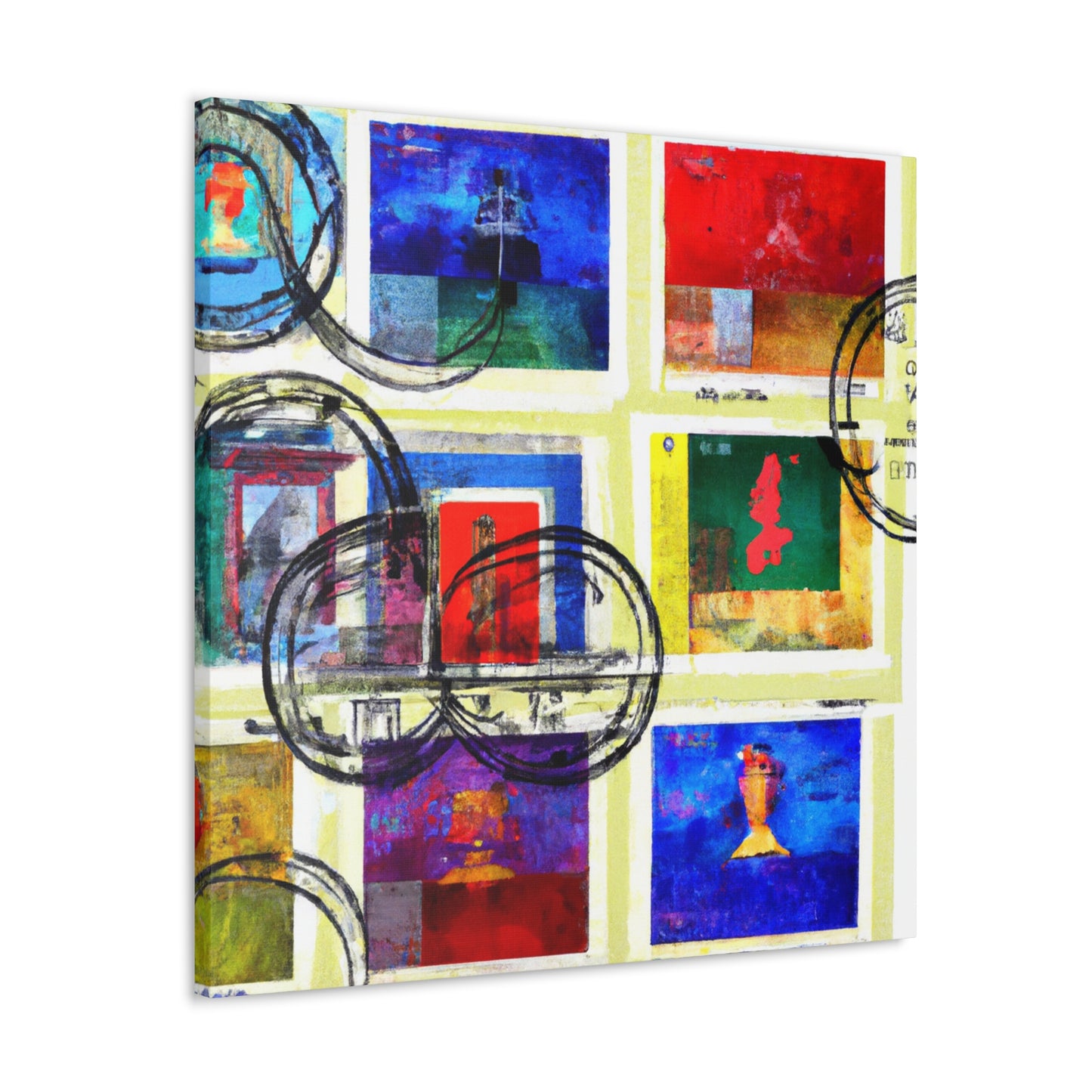 "Global Wonders of Nature" - Postage Stamp Collector Canvas Wall Art