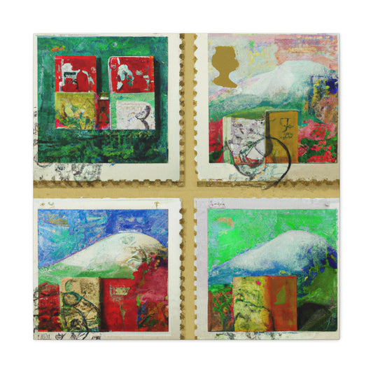 "Globetrotter Stamps" - Postage Stamp Collector Canvas Wall Art