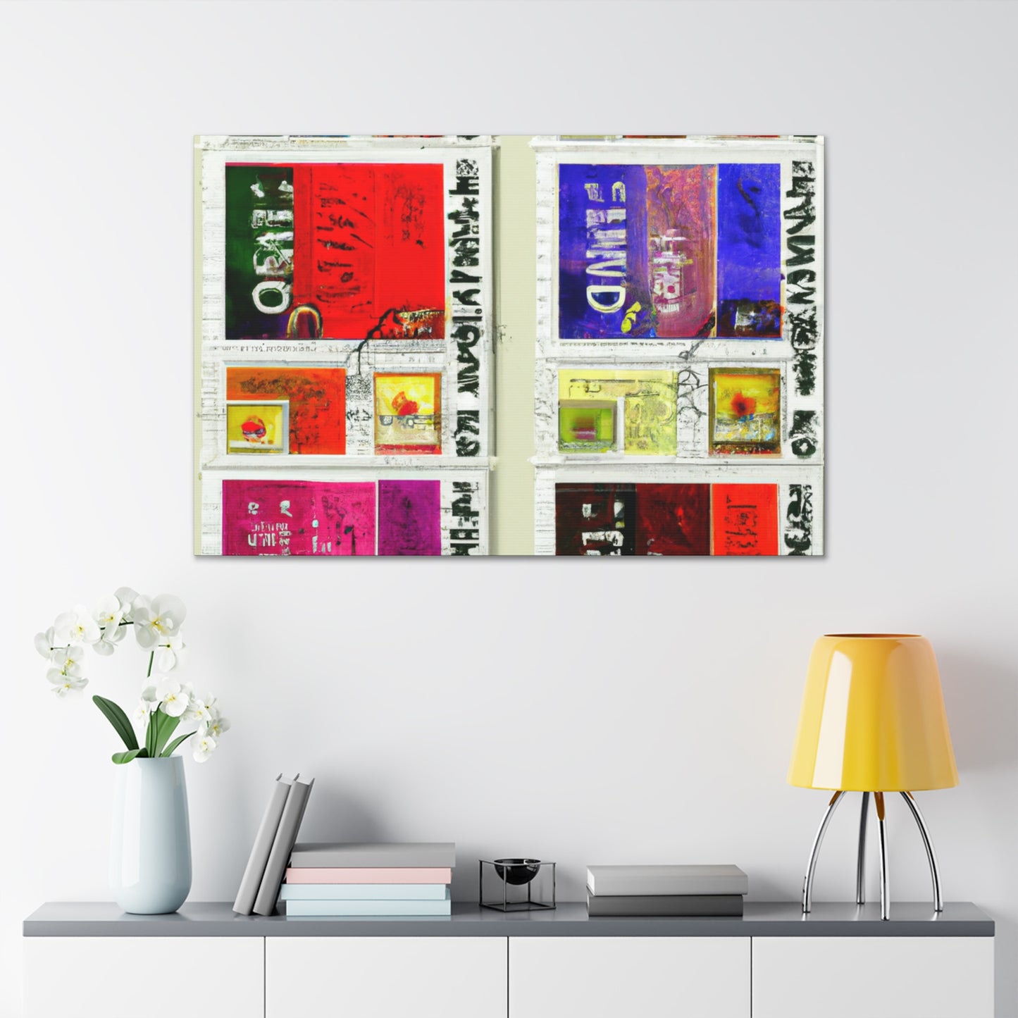 Global postage series "Traveling Through Time" - Postage Stamp Collector Canvas Wall Art