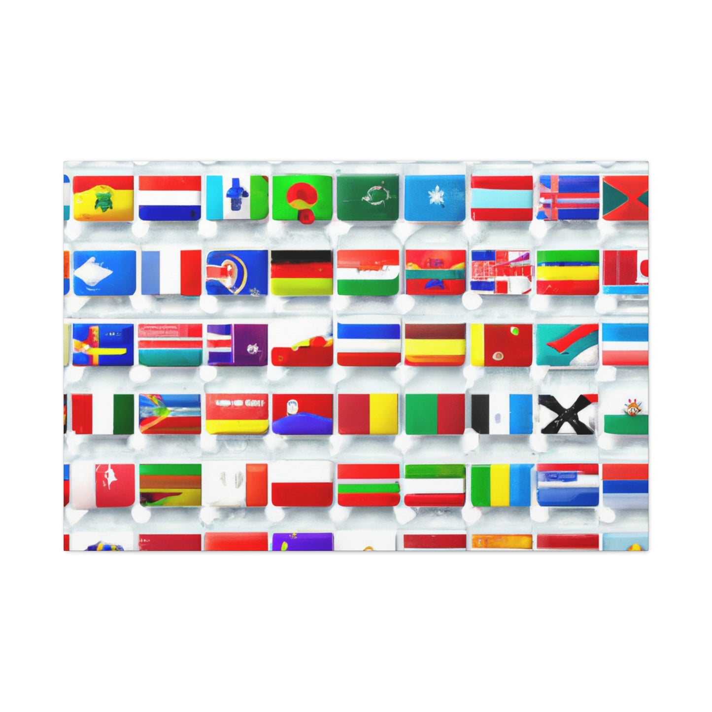 John Paul Jones Flag Designer - Flags Of The World Canvas Wall Art