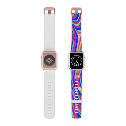 Hubert Humphrey - Trippy Hippy Boho Psychedelic Apple Wrist Watch Band